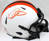 Odell Beckham Signed Browns Lunar Speed Mini Helmet-Beckett W Holo *Orange