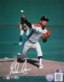 Nolan Ryan Autographed Houston Astros 8x10 HM Pitching Front View- AIV Hologram