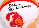 Devin White Autographed TB Bucs 76-96 Mini Helmet w/SB Champs-Beckett W Holo*BLK