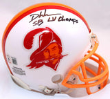 Devin White Autographed TB Bucs 76-96 Mini Helmet w/SB Champs-Beckett W Holo*BLK