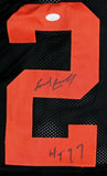 Earl Campbell Autographed Black College Style Jersey W/ HT- JSA Witnessed *Black