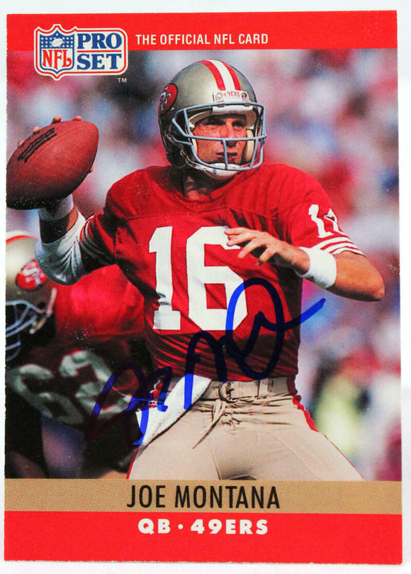 1990 Pro Set #293 Joe Montana SF 49ers Autograph Beckett Witness