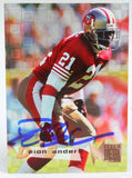1995 Fleer Metal #175 Deion Sanders San Francisco 49ers Autograph Beckett Witness