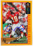 1993 Classic NFL Experience #43 Joe Montana Chiefs Auto Beckett Witness