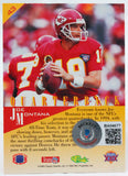 1993 Classic NFL Experience #43 Joe Montana Chiefs Auto Beckett Witness