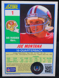 1990 Score #1 Joe Montana San Francisco 49ers Autograph Beckett Witness