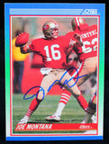 1990 Score #1 Joe Montana San Francisco 49ers Autograph Beckett Witness