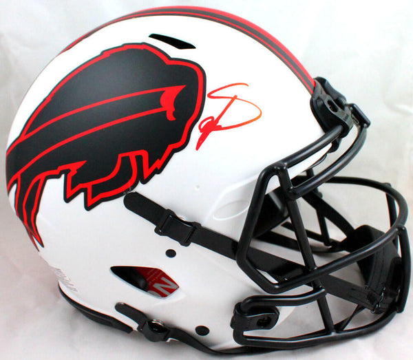 1869 football helmet Stefon Diggs Autographed Authentic Bills Lunar Speed F/S Helmet-Becket – The Jersey Source