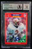 1989 Pro Set #486 Deion Sanders Atlanta Falcons BAS Autograph 10