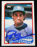 1989 Topps Traded #110T Deion Sanders RC New York Yankees Autograph Beckett Witness