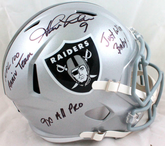 Shane Lechler Autographed Oakland Raiders F/S Helmet w/3 Insc.-Beckett W Holo