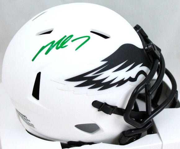 Michael Vick Autographed Eagles Lunar Speed Mini Helmet- JSA W Auth *Green