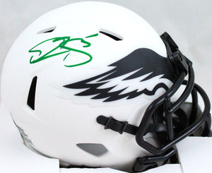 Donovan McNabb Autographed Eagles Lunar Speed Mini Helmet-Beckett W Hologram