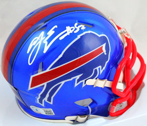 AJ Epenesa Autographed Buffalo Bills Flash Speed Mini Helmet-Beckett W Hologram