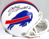 AJ Epenesa Autographed Buffalo Bills 2021 Mini Helmet-Beckett W Hologram *Black