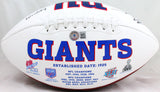 Michael Strahan Autographed New York Giants Logo Football w/HOF-Beckett W Holo