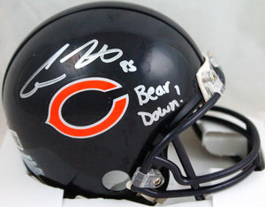 Cole Kmet Autographed Chicago Bears Mini Helmet w/Bear Down-Beckett W Hologram