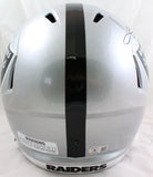 Howie Long Autographed Raiders F/S Speed Helmet-Beckett W Hologram *Black