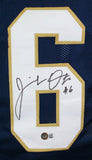 Jeremiah Owusu-Koramoah Autographed Blue College Style Jersey-Beckett W Hologram