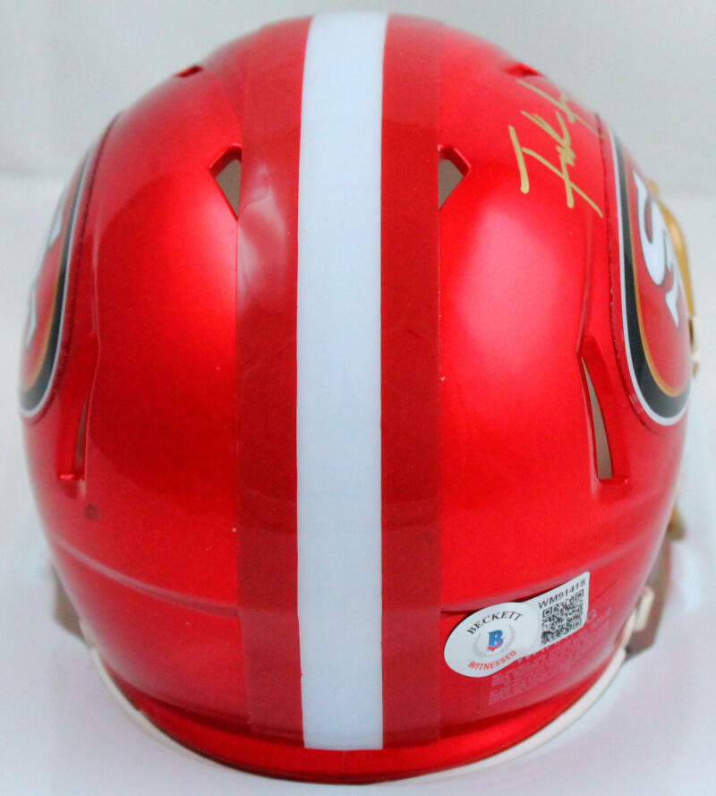 Frank Gore Autographed San Francisco 49ers Flash Mini Helmet-Beckett W –  The Jersey Source