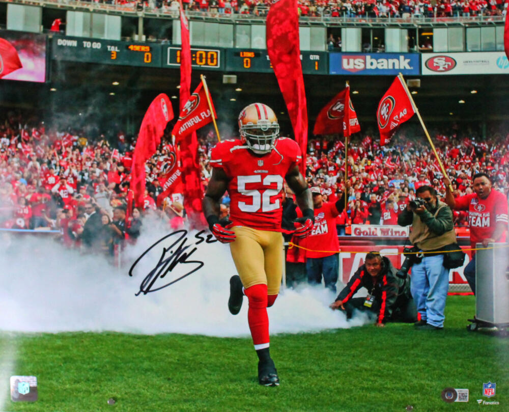 Patrick Willis Autographed 49ers Tunnel 16x20 Photo-Beckett W Hologram ...