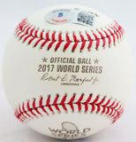 Alex Bregman Autographed Rawlings OML 2017 WS Baseball- Beckett W Hologram *Blue