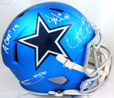 Prescott, Cooper, Elliott, Lamb Signed Cowboys F/S Blaze Helmet-BAW/Fanatics