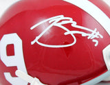 Bryce Young Autographed Alabama Crimson Tide Schutt Mini Helmet-Beckett W Holo