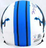 TJ Hockenson Autographed Detroit Lions Lunar Speed Mini Helmet-Beckett W Holo