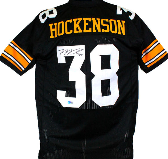 TJ Hockenson Autographed Black College Style Jersey *3- Beckett W Hologram