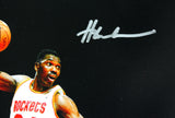 Hakeem Olajuwon Houston Rockets Autographed 8x10 Spotlight Photo- JSA W *Silver