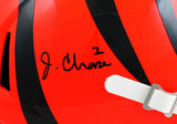 Ja'Marr Chase Autographed Cincinnati Bengals F/S Speed Helmet -Beckett W Holo