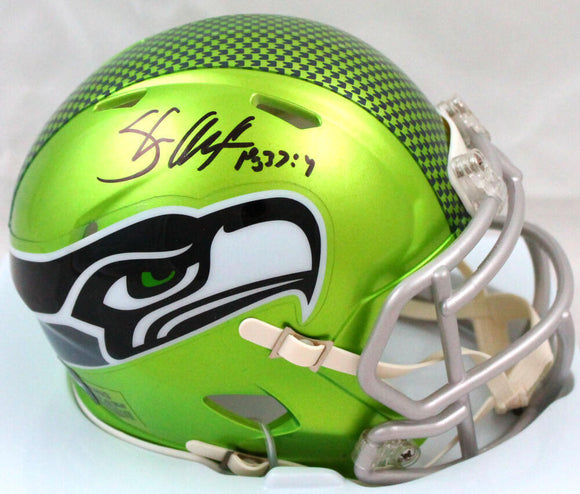 Shaun Alexander Autographed Seattle Seahawks Flash Mini Helmet-Beckett W Holo