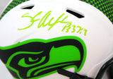 Shaun Alexander Autographed Seattle Seahawks Lunar Mini Helmet-Beckett W Holo