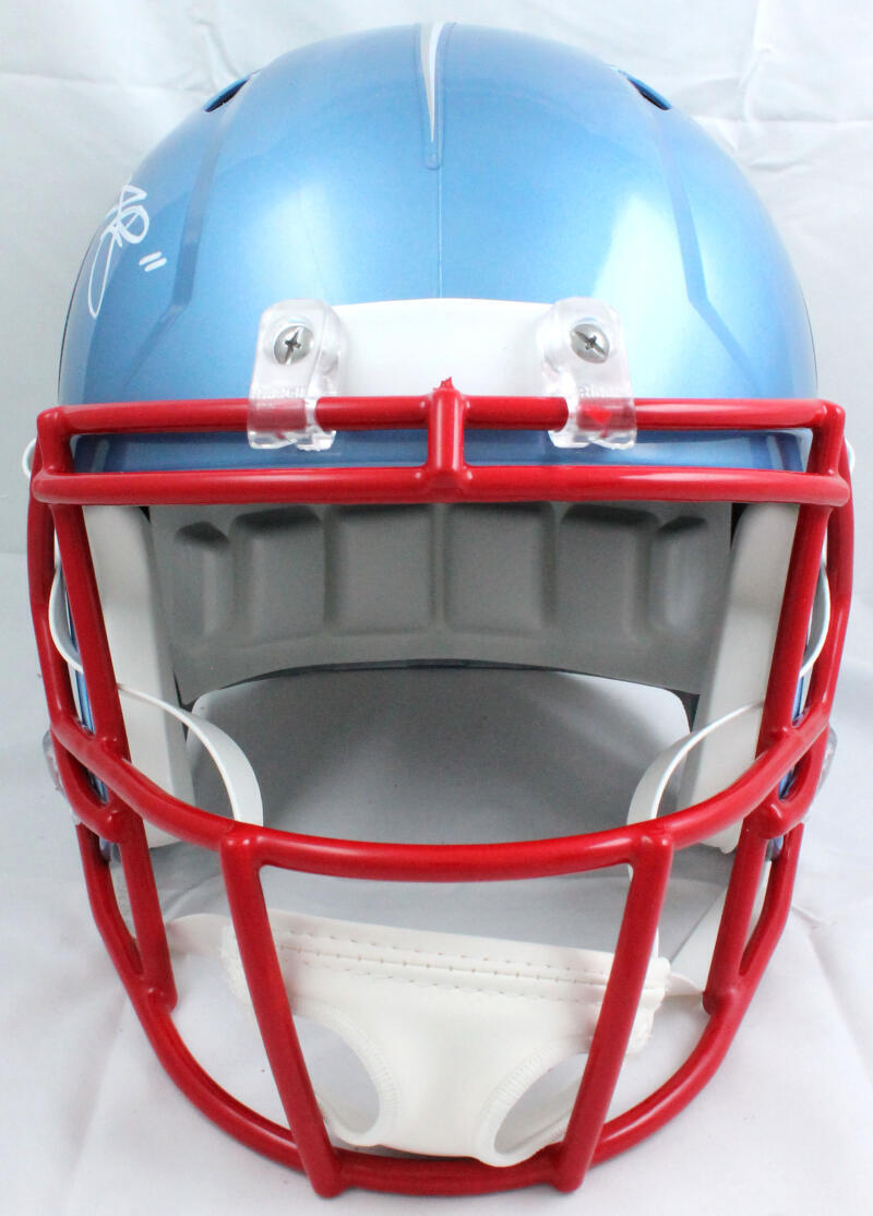 a red titan football helmet AJ Brown Autographed Titans F/S Flash Speed Helmet-Beckett W Hologram – The Jersey Source