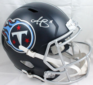 AJ Brown Autographed Tennessee Titans F/S Speed Helmet-Beckett W Hologram