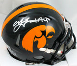 AJ Epenesa Autographed Iowa Hawkeyes Speed Mini Helmet-Beckett W Hologram