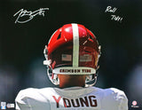 Bryce Young Autographed Alabama Crimson Tide 16x20 Back View w/Roll Tide-BAWHolo