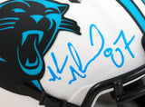 Muhsin Muhammad Autographed Carolina Panthers Lunar Speed Mini Helmet-BAW Holo