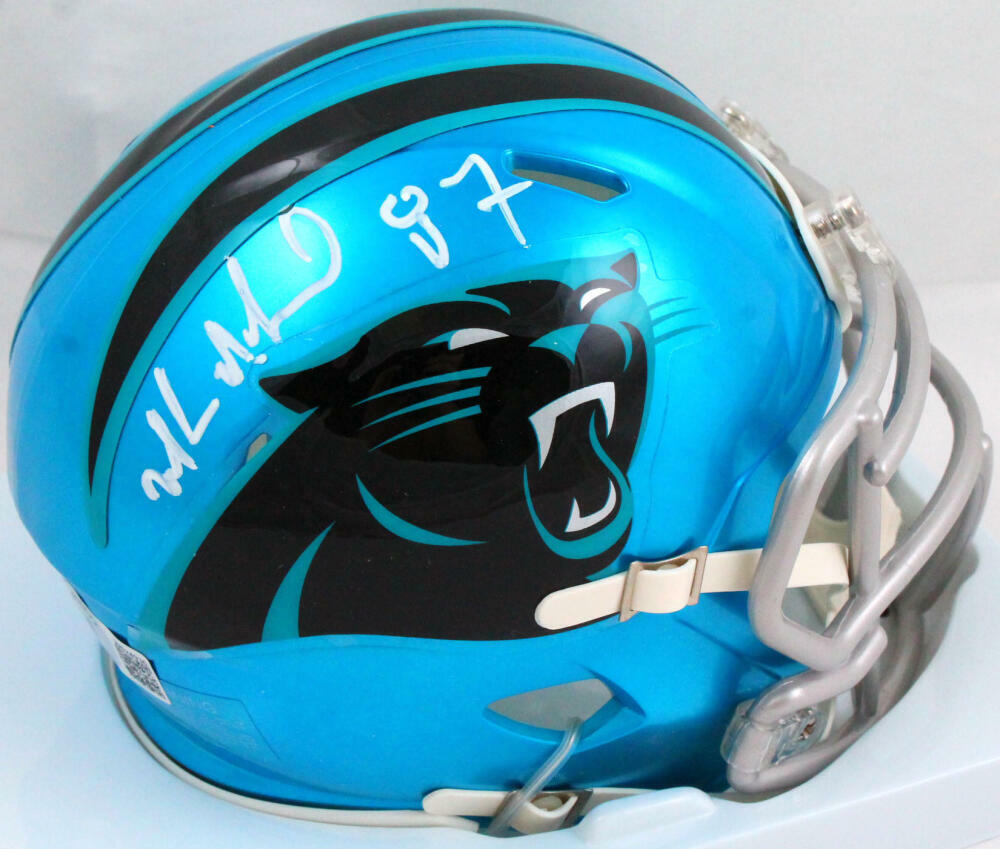 carolina panthers motorcycle helmet Muhsin Muhammad Autographed Carolina Panthers Flash Speed Mini Helmet- –  The Jersey Source