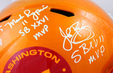 Williams/Rypien/Riggins Autographed WFT F/S Flash Speed Helmet W/SB MVP-BAW Holo