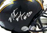 Natrone Means Autographed San Diego Chargers 88-06 TB Mini Helmet-Prova *Silver