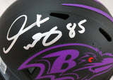 Derrick Mason Autographed Ravens Eclipse Speed Mini Helmet-Beckett W Hologram