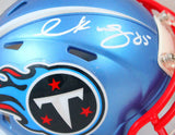 Derrick Mason Autographed Titans Flash Speed Mini Helmet-Beckett W Hologram