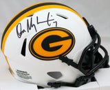 Don Majkowski Autographed Packers Lunar Speed Mini Helmet-Prova *Black