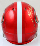 Garrison Hearst Autographed 49ers Flash Speed Mini Helmet-Prova *Gold