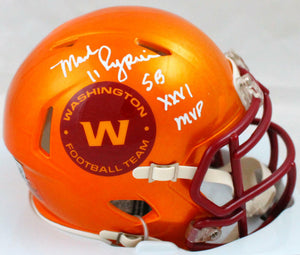 Mark Rypien Autographed WFT Flash Speed Mini Helmet w/SB MVP-Beckett W Hologram