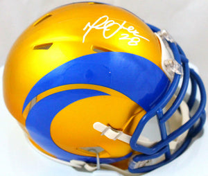 Marshall Faulk Autographed St. Louis Rams Flash Speed Mini Helmet-Beckett W Holo