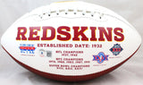 Williams/Riggins/Rypien Autographed WFT Logo Football w/SB MVP-Beckett W Holo