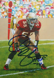 Derrick Brooks Signed TB Buccaneers Goal Line Art Card w/ HOF-JSA W Auth *Blue L